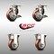 Service Caster 3 Inch 316SS Maroon Polyurethane Swivel Top Plate Caster Brake 2 Rigid SCC, 2PK SCC-SS31620S314-PPUB-MRN-TLB-2-R-2 - alternate 2